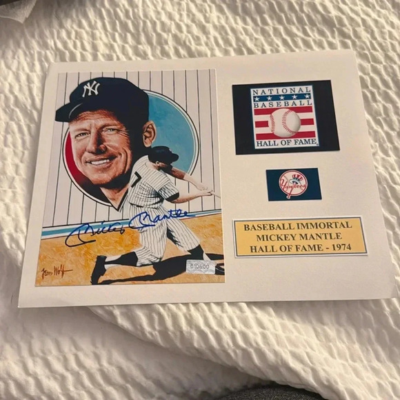 New York Yankees Mickey Mantle signed photo matted autographed - Picture 1 of 1